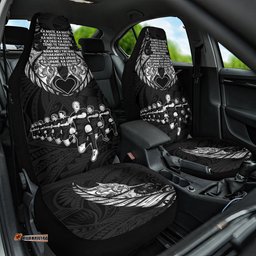 New Zealand Rugby Car Seat Cover Black Haka Dance With NZ Champions History