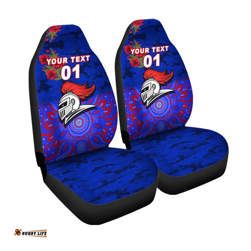 Custom Personalised Newcastle Knights ANZAC Car Seat Cover Indigenous Vibes