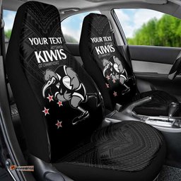 Aotearoa Rugby Custom Car Seat Cover Maori Kiwi Mascot Style
