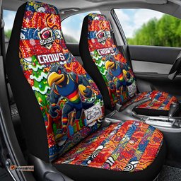 Crows Football Merry Christmas Car Seat Cover Indigenous Australian Art