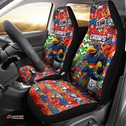 Crows Football Merry Christmas Car Seat Cover Indigenous Australian Art