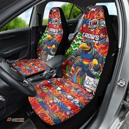 Crows Football Merry Christmas Car Seat Cover Indigenous Australian Art