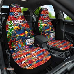 Crows Football Merry Christmas Car Seat Cover Indigenous Australian Art