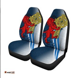 Scotland Car Seat Covers Scottish Lion With Celtic Cross