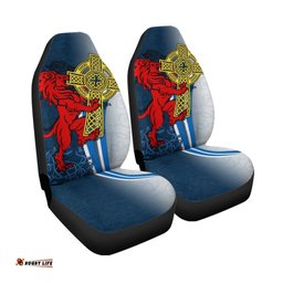 Scotland Car Seat Covers Scottish Lion With Celtic Cross