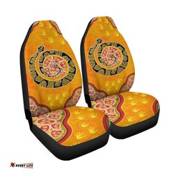 CAR Seat Cover Aboriginal Unique Style Snake Orange Color