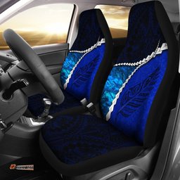 Paua Shell Maori Silver Fern Car Seat Covers Cobalt