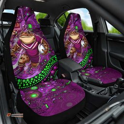 Personalised Mascot Queensland Maroons Rugby Car Seat Cover Aboriginal Galaxy