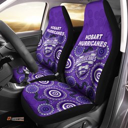 Hobart Hurricanes Aboriginal Cricket Car Seat Covers
