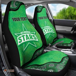 Custom Melbourne Stars Car Seat Cover Indigenous Art Grunge Style