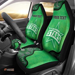 Custom Melbourne Stars Car Seat Cover Indigenous Art Grunge Style