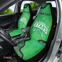 Custom Melbourne Stars Car Seat Cover Indigenous Art Grunge Style