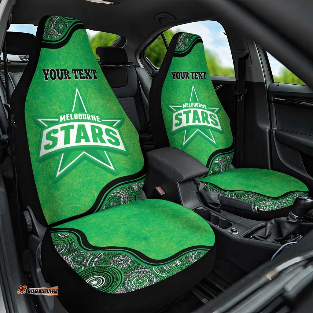 Custom Melbourne Stars Car Seat Cover Indigenous Art Grunge Style
