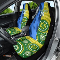 Custom Australia And India Cricket Car Seat Cover World Cup Final Together