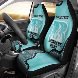 Custom Brisbane Heat Car Seat Cover Indigenous Art Grunge Style