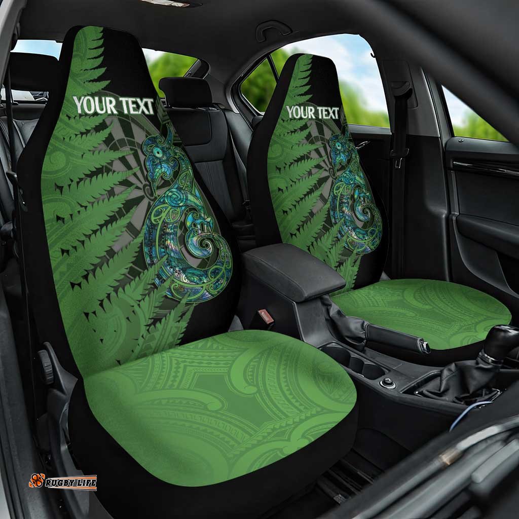 Personalised New Zealand Darts Car Seat Cover Aotearoa Maori Fern Mix Manaia Tattoo