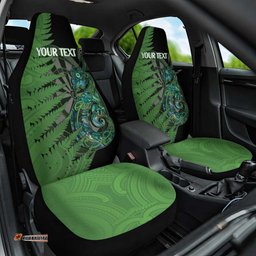 Personalised New Zealand Darts Car Seat Cover Aotearoa Maori Fern Mix Manaia Tattoo