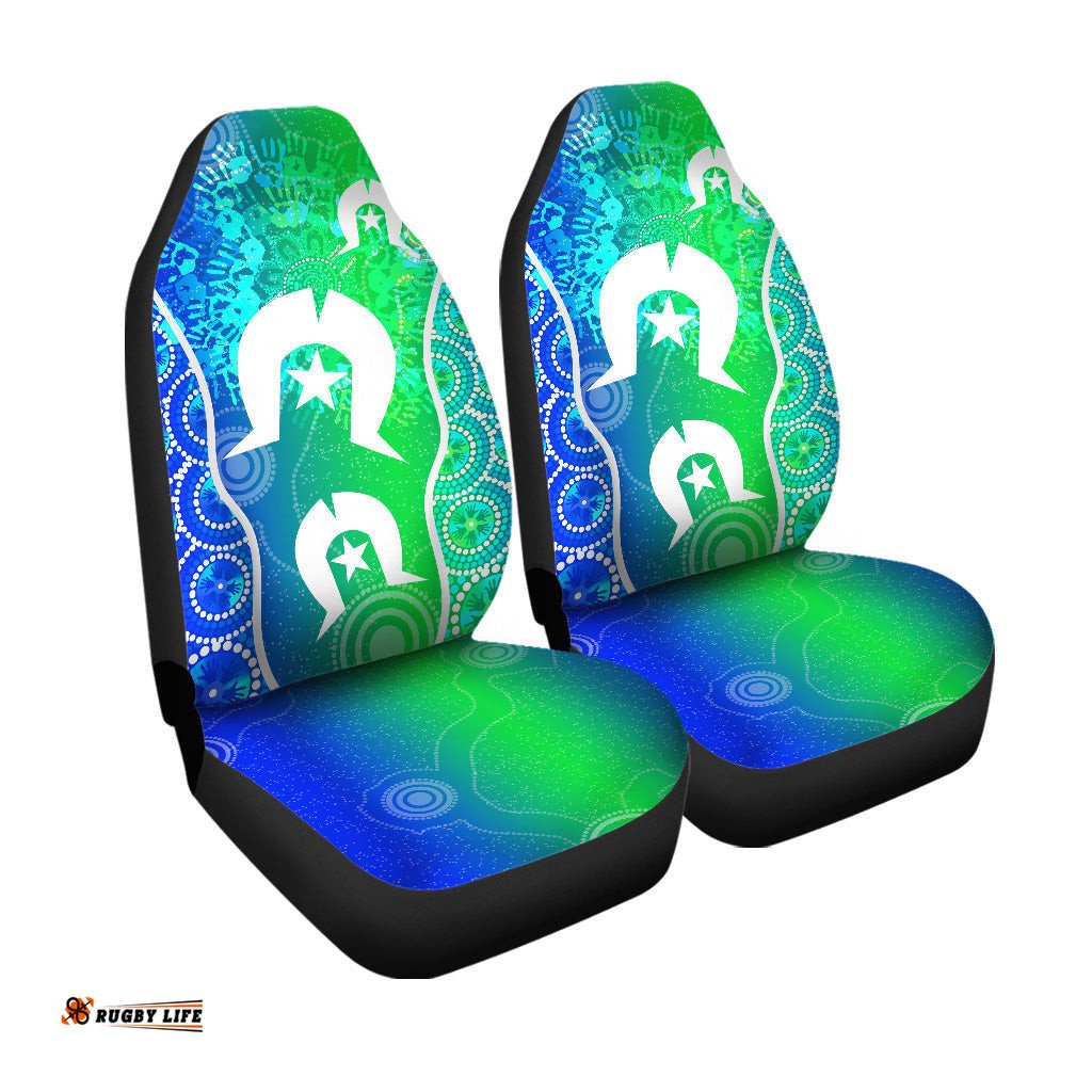 Aboriginal Torres Strait Islands Car Seat Cover Flag Vibes