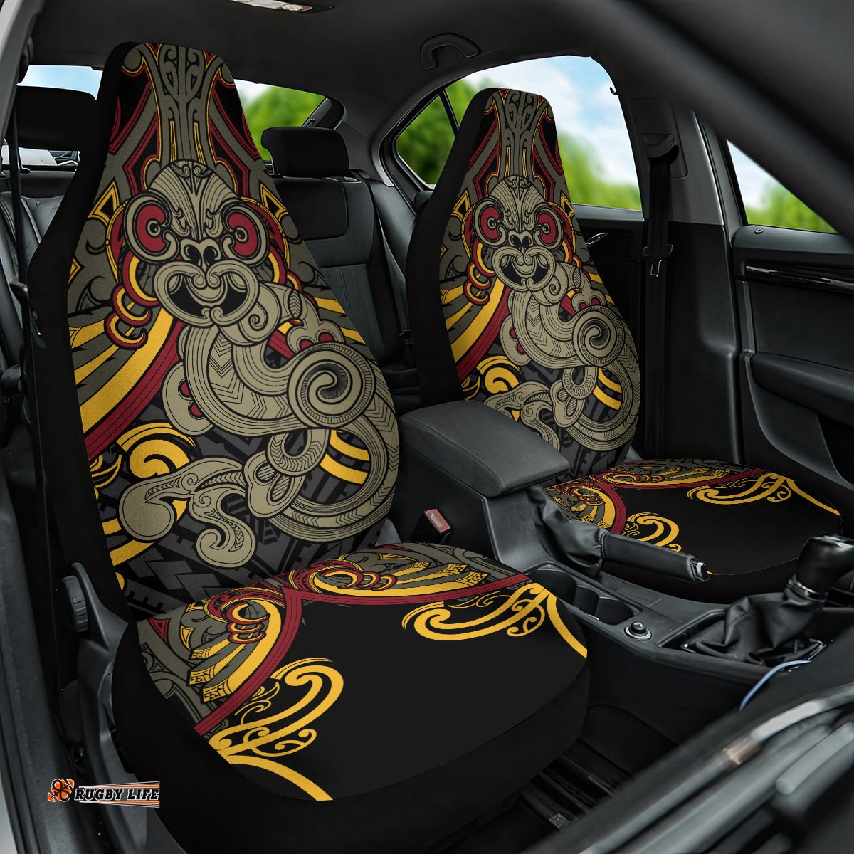 Maori Hei Tiki Tribal Tattoo Car Seat Cover