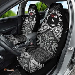 Toitu Te Tiriti Aotearoa Silver Fern Car Seat Cover New Zealand Maori Pattern