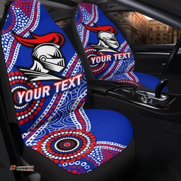 Custom Personalised Knights Rugby Aboriginal Art Car Seat Covers