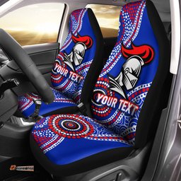 Custom Personalised Knights Rugby Aboriginal Art Car Seat Covers