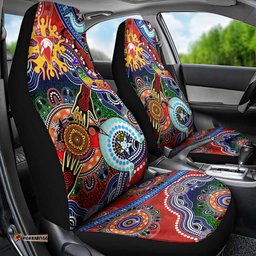 Custom NAIDOC Week 2024 Sydney Swans Car Seat Cover Australia Aboriginal Dot Painting