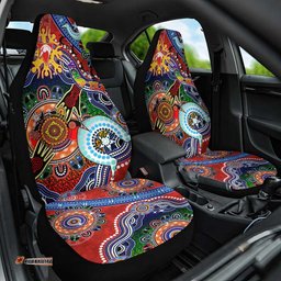 Custom NAIDOC Week 2024 Sydney Swans Car Seat Cover Australia Aboriginal Dot Painting
