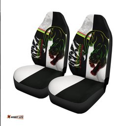 Panthers Car Seat Cover Claws Half Black White Style