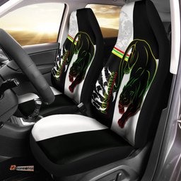 Panthers Car Seat Cover Claws Half Black White Style