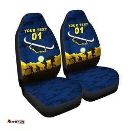 Custom Personalised North Queensland Cowboys ANZAC Car Seat Cover Simple Style Blue