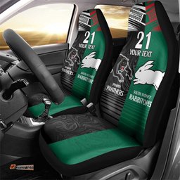 Custom Rabbitohs Panthers Car Seat Cover NRL Tribal Half Style