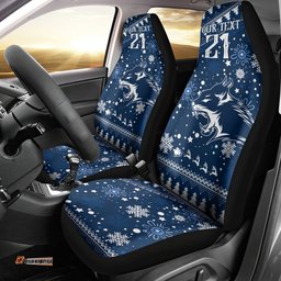 Custom Geelong Cats Football Car Seat Cover Christmas Vibe 05