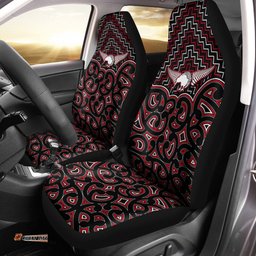 New Zealand Car Seat Cover Maori Graphic Tee patterns Red