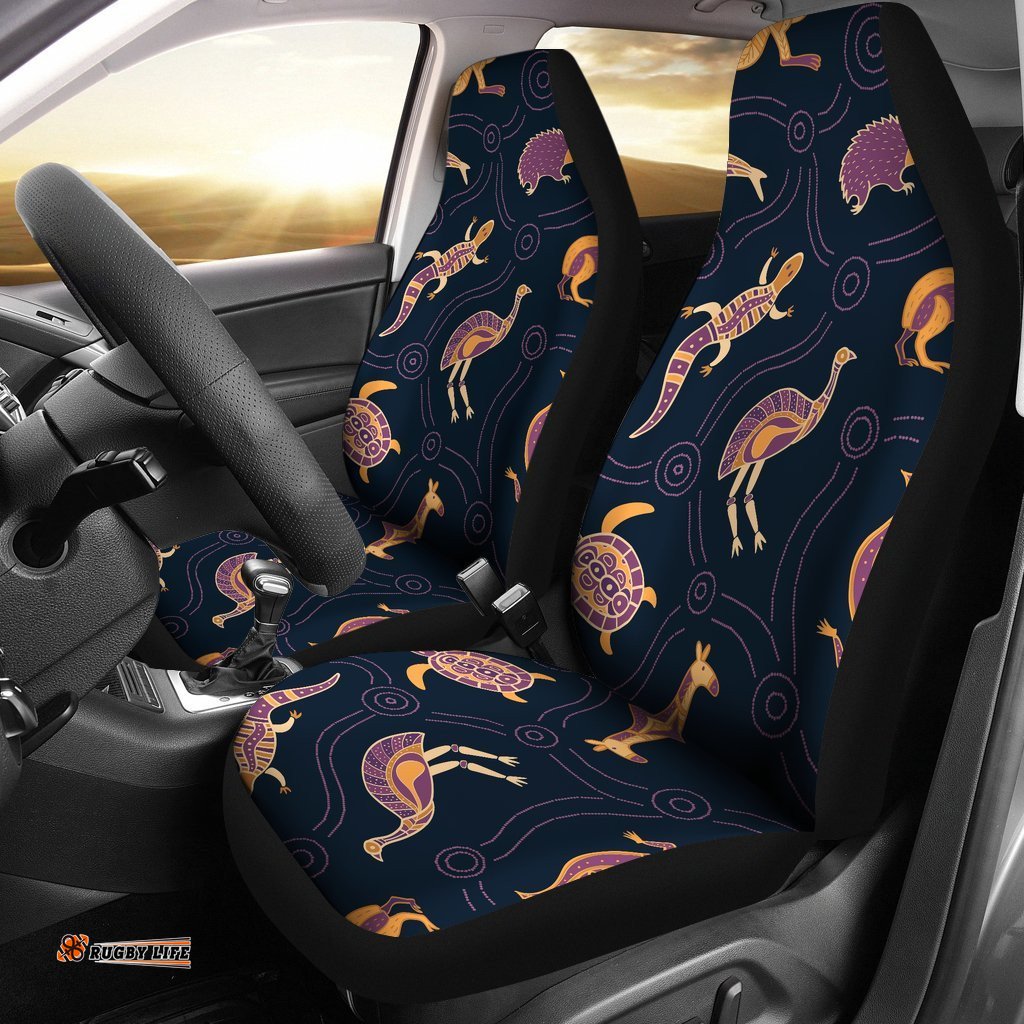 Car Seat Covers Indigenous Animals Patterns