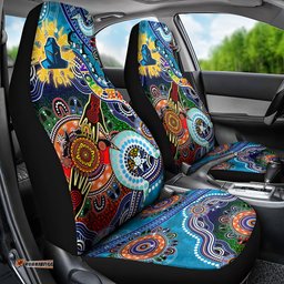 Personalised Titans NAIDOC Week 2024 Car Seat Cover Australia Aboriginal Dot Painting