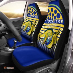 Custom Personalised Eels Rugby Parra Aboriginal Blue And Gold Car Seat Covers