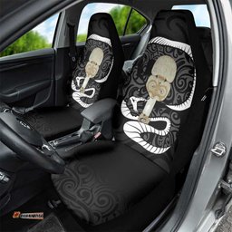 Black New Zealand Eel Car Seat Cover Aotearoa Maori Tuna With Kotiate Weapon