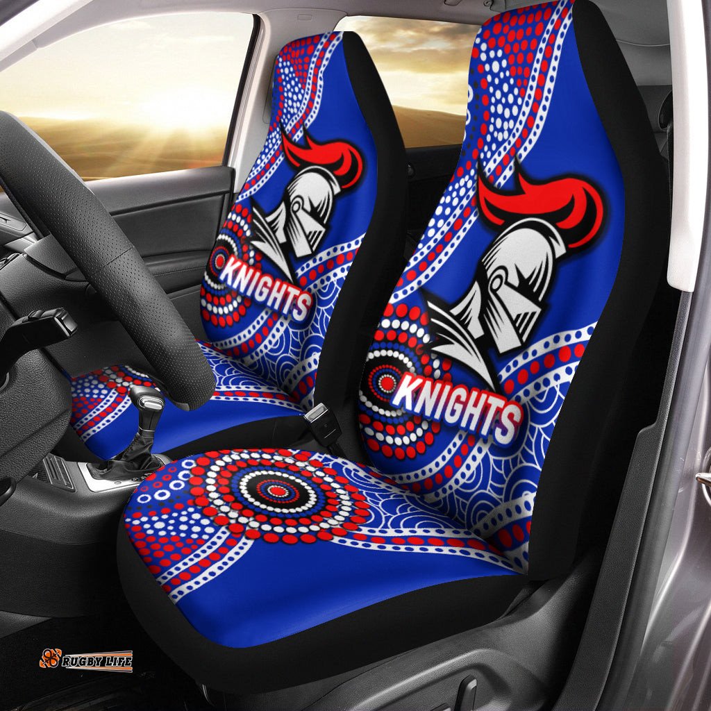 Knights Rugby Aboriginal Art Car Seat Covers