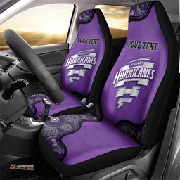 Custom Hobart Hurricanes Car Seat Cover Indigenous Art Grunge Style