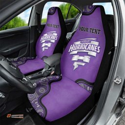Custom Hobart Hurricanes Car Seat Cover Indigenous Art Grunge Style