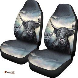 Scotland Car Seat Cover Scottish Highland Cow