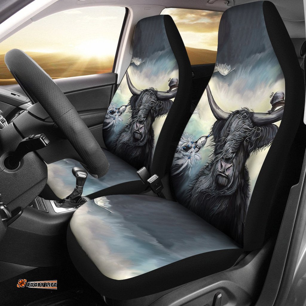 Scotland Car Seat Cover Scottish Highland Cow