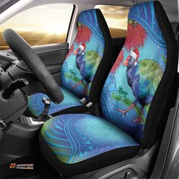 New Zealand Takahe Christmas Car Seat Cover Maori Fern Mix Pohotukawa