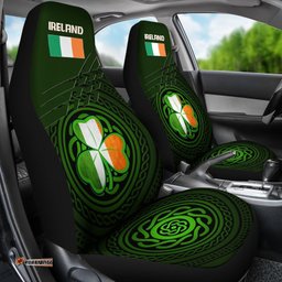 Ireland Car Seat Covers Ireland Symbol With Celtic Patterns
