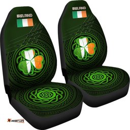 Ireland Car Seat Covers Ireland Symbol With Celtic Patterns