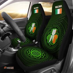 Ireland Car Seat Covers Ireland Symbol With Celtic Patterns