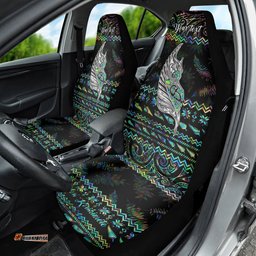 Personalised New Zealand Christmas Car Seat Cover Maori Fern Manaia Meri Kirihimete with Papaua Shell