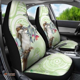 Australia Gumtree And Kookaburra Car Seat Cover Aboriginal Art Watercolor Style