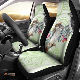 Australia Gumtree And Kookaburra Car Seat Cover Aboriginal Art Watercolor Style